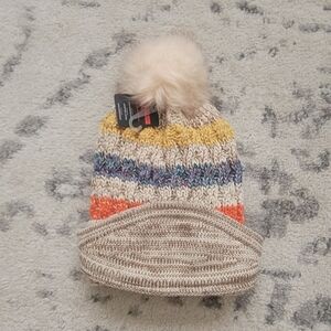 Cozy Multicolor Knit Pom-Pom Beanie for Kids